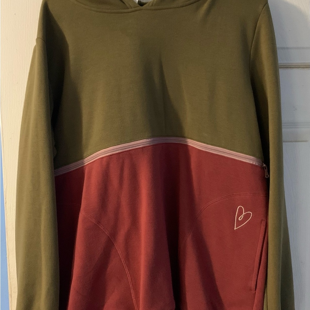 Latched Mama Olive and Rust Sweater